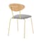 Armen Living Neo Modern Gray Fabric and Black Metal Dining Room Chairs, PK2 LCNESIBLGR - alternate 3